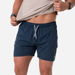 Athletic Short - Heather Navy - American Flag Liner