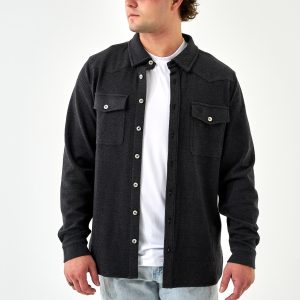 Long Sleeve - Austin Shirt - Heather Black