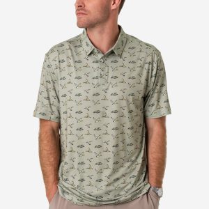 Performance Polo - Flying Ducks - Green