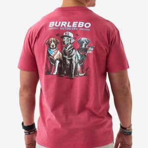 Short Sleeve Tee - American Dogs - Heather Crimson