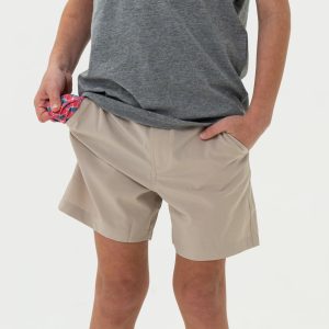 Youth Everyday Short - Light Khaki - American Flag Pocket