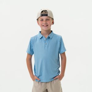 Youth Performance Polo - Texas - Light Blue
