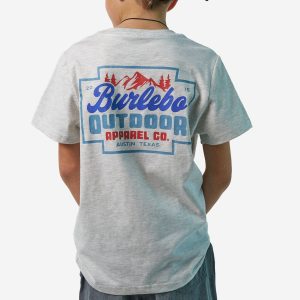 Youth Short Sleeve Tee - Mountain Range - Ash Grey